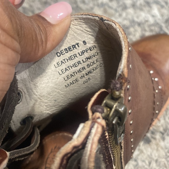 Nwob Freebird Desert Brown Leather upper Ankle Booties sz 8 - Picture 10 of 13